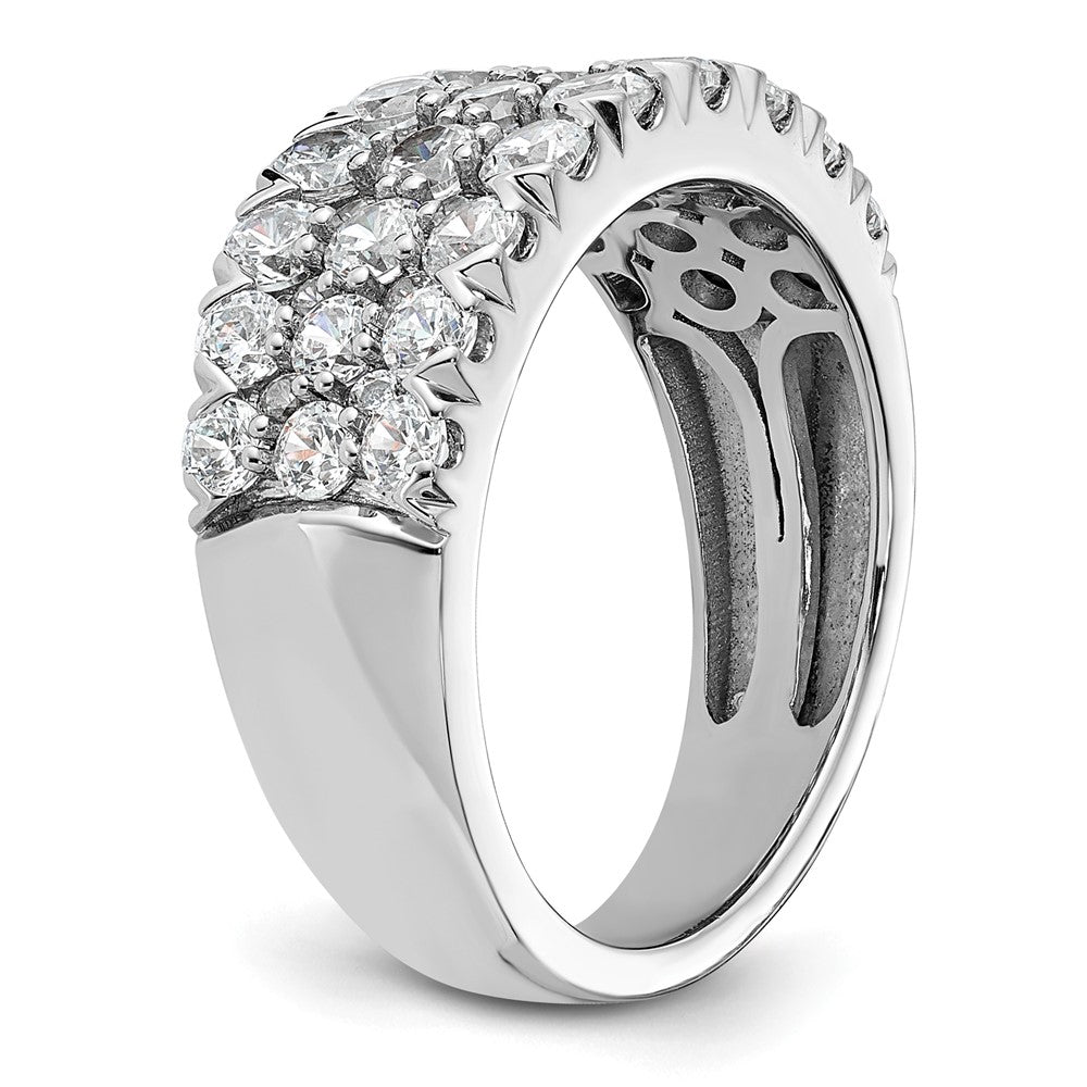 14K Weißgold Pavé 2 Karat Komplett Diamant Ring