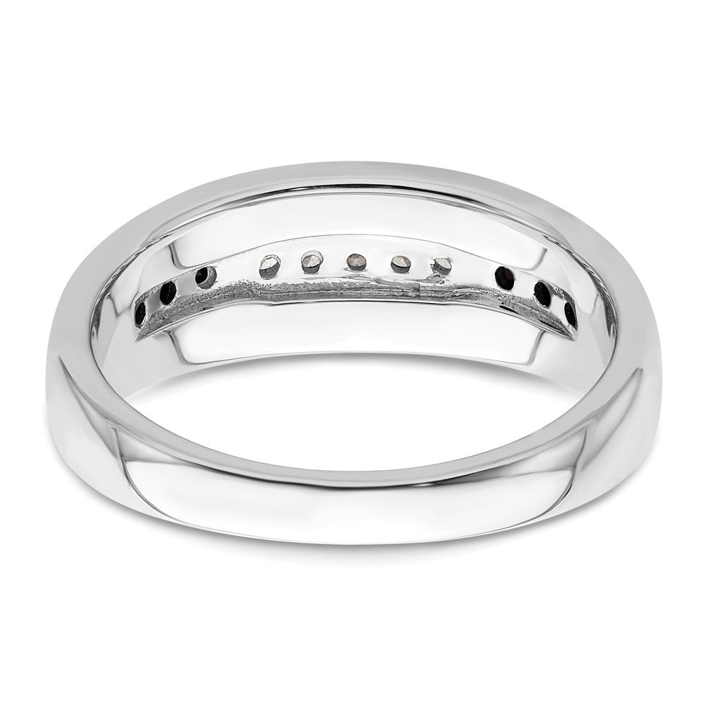 14K Weißgold 1/4 Karat und Schwarz Diamant Komplett Herren Ring