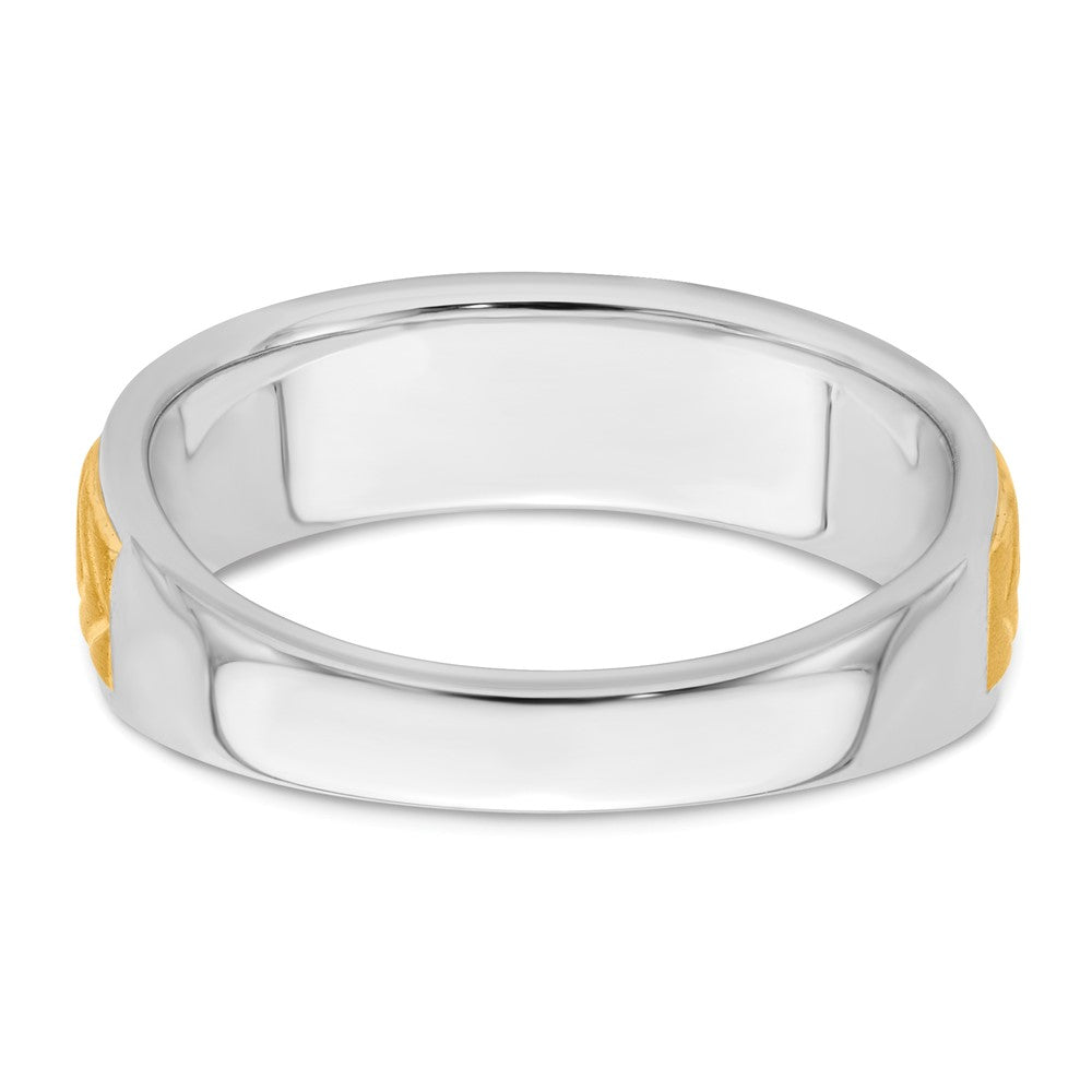 14K Bicolor 5 Stein 1/6 Karat Diamant Komplett Herren Kanalfassung Ring