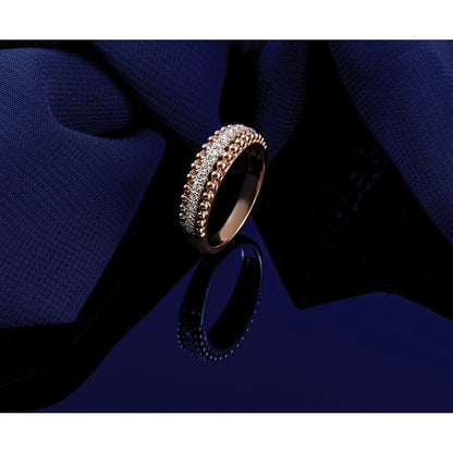 14K Bicolor Rosé- und Weißgold Ring mit 0,25 ct. Labor-gewachsenen Diamanten VS/SI+ G+