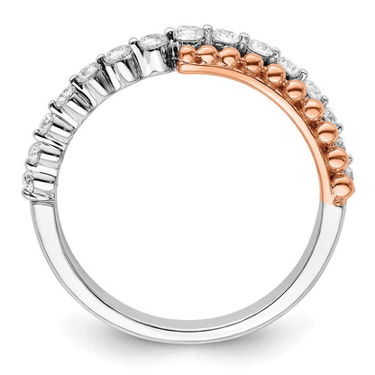 14K Bicolor Ring mit Labordiamanten VS/SI+ G+
