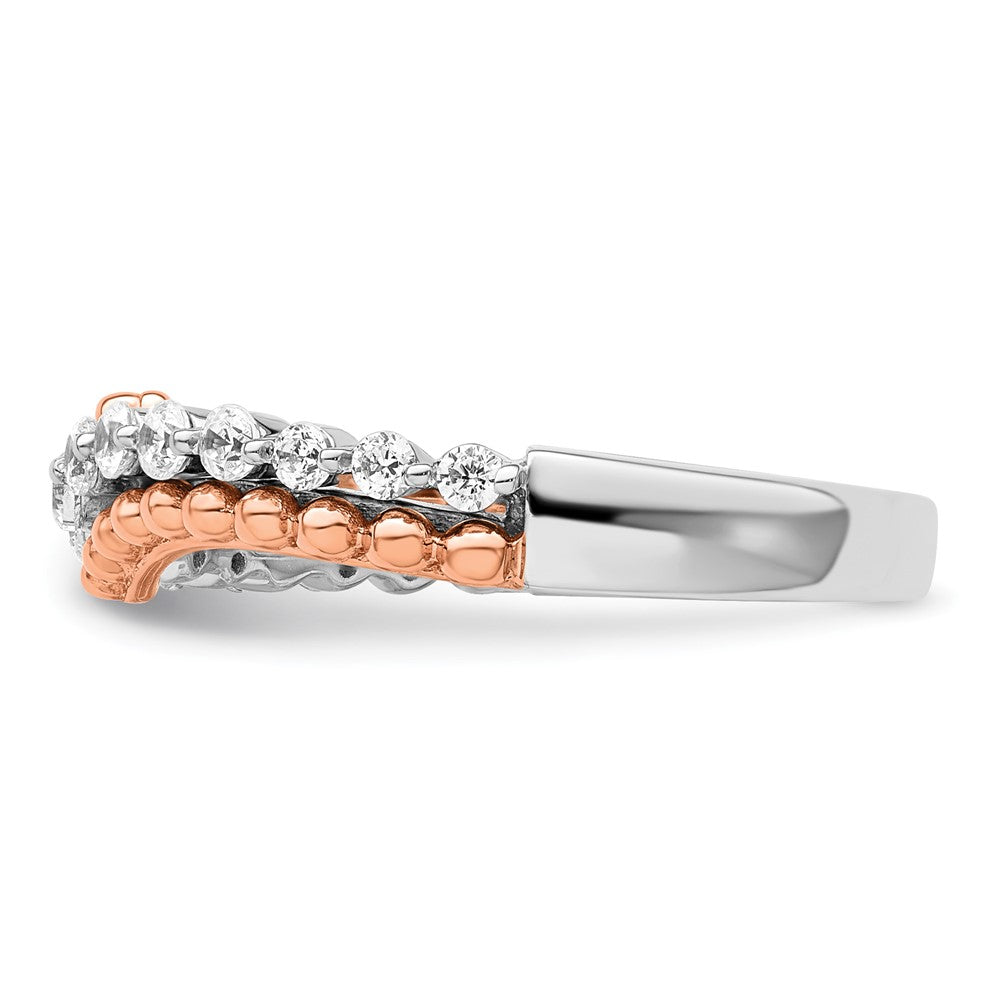 14K Bicolor Ring mit Labordiamanten VS/SI+ G+