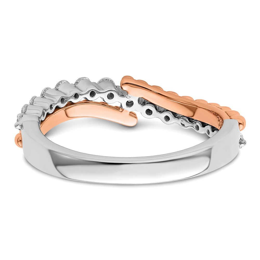 14K Bicolor Ring mit Labordiamanten VS/SI+ G+