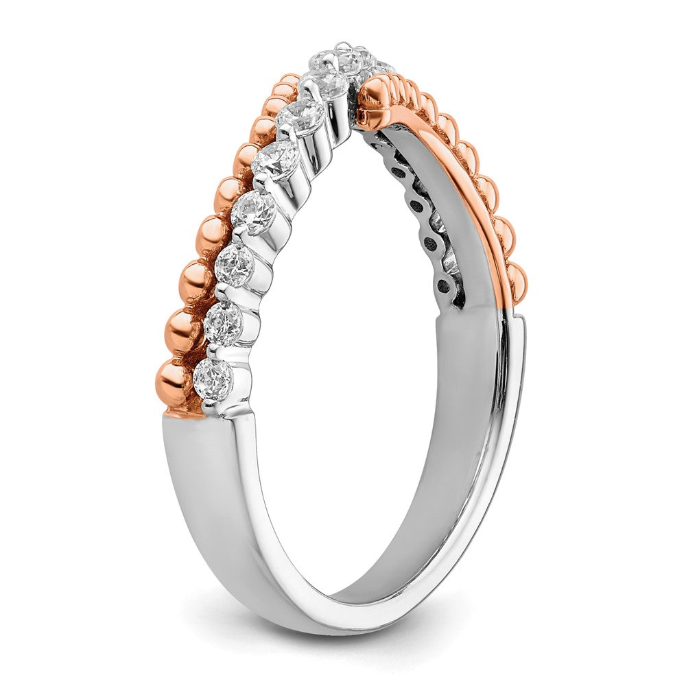 14K Bicolor Ring mit Labordiamanten VS/SI+ G+