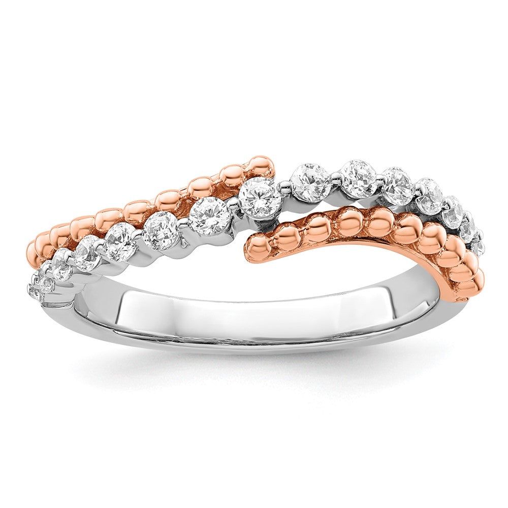 14K Bicolor Ring mit Labordiamanten VS/SI+ G+