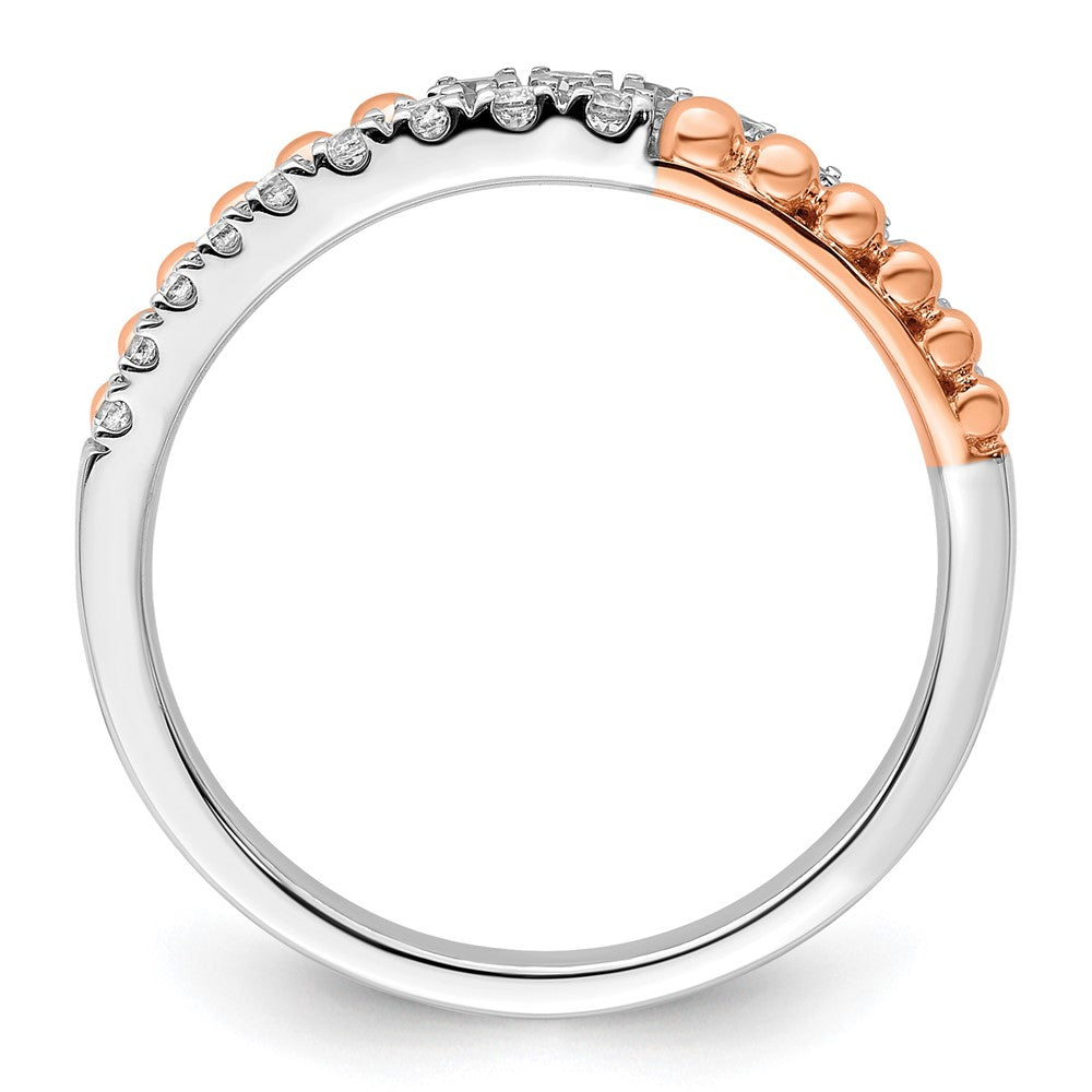 14K Bicolor Rosé- und Weißgold 0,33 ct. Labordiamant VS/SI+ G+ Ring
