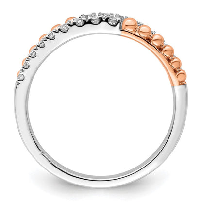 14K Bicolor Rosé- und Weißgold 0,33 ct. Labordiamant VS/SI+ G+ Ring