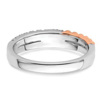 14K Bicolor Rosé- und Weißgold 0,33 ct. Labordiamant VS/SI+ G+ Ring