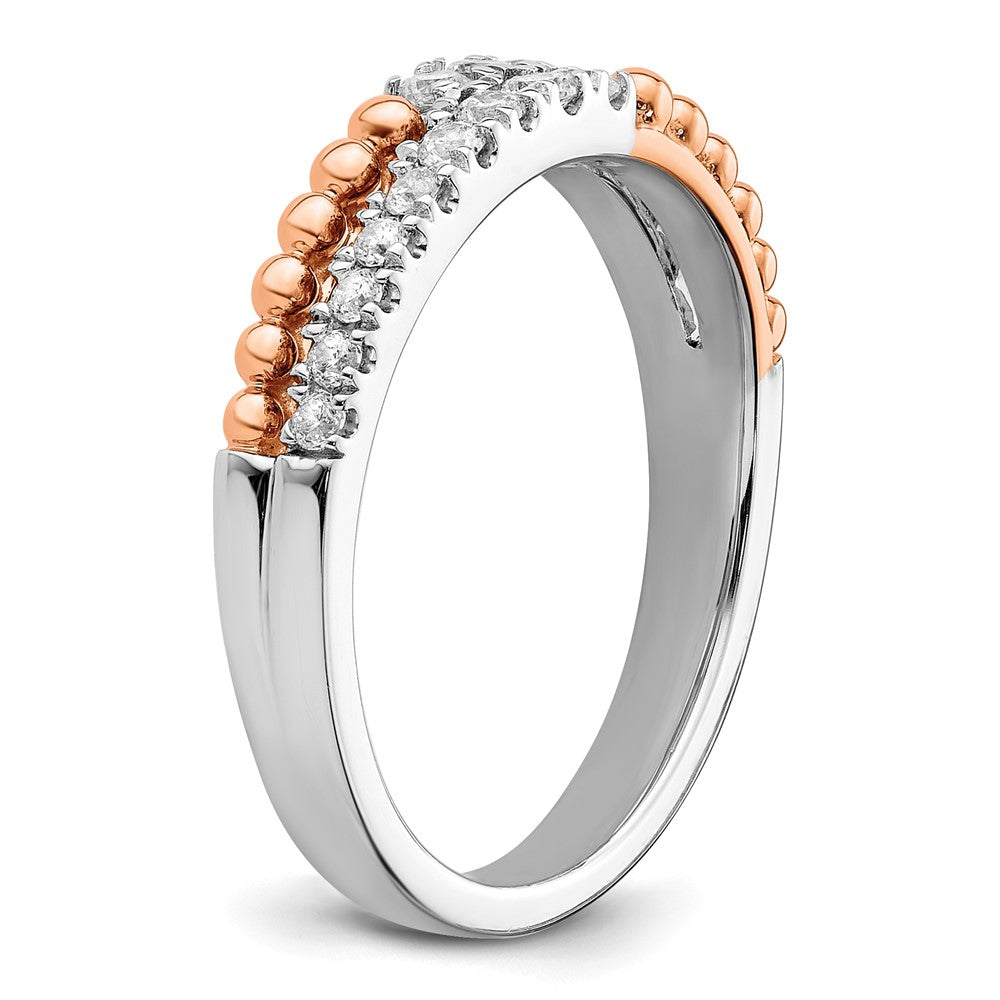 14K Bicolor Rosé- und Weißgold 0,33 ct. Labordiamant VS/SI+ G+ Ring