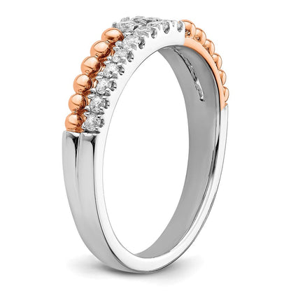 14K Bicolor Rosé- und Weißgold 0,33 ct. Labordiamant VS/SI+ G+ Ring