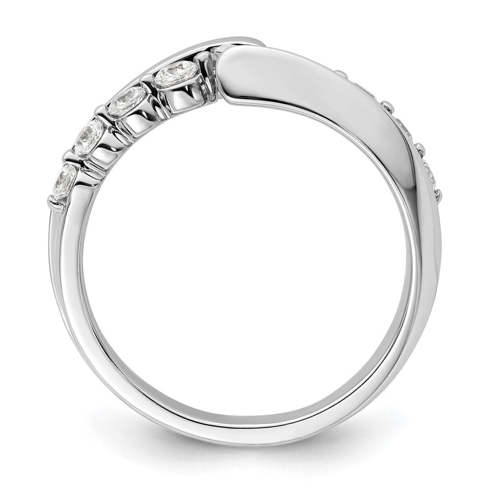 14K Weißgold Ring mit 0,5 ct. Laborgezüchteten Diamanten VS/SI+ G+ Komplett