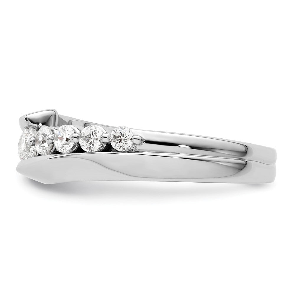 14K Weißgold Ring mit 0,5 ct. Laborgezüchteten Diamanten VS/SI+ G+ Komplett