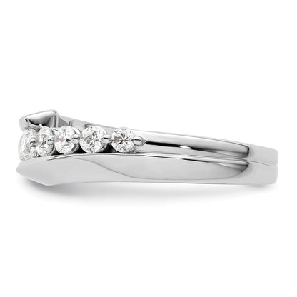 14K Weißgold Ring mit 0,5 ct. Laborgezüchteten Diamanten VS/SI+ G+ Komplett