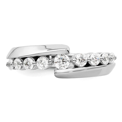 14K Weißgold Ring mit 0,5 ct. Laborgezüchteten Diamanten VS/SI+ G+ Komplett
