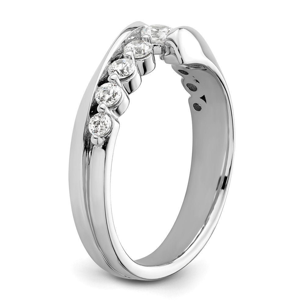 14K Weißgold Ring mit 0,5 ct. Laborgezüchteten Diamanten VS/SI+ G+ Komplett