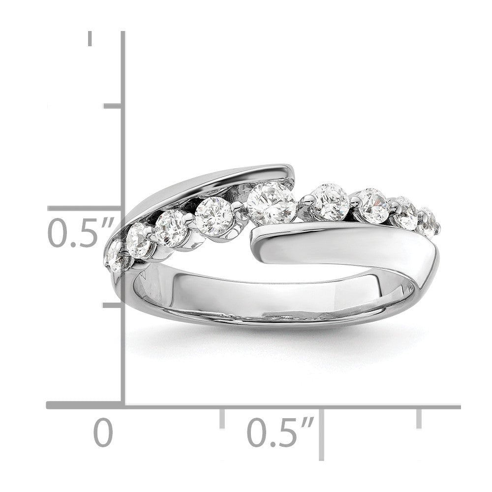 14K Weißgold Ring mit 0,5 ct. Laborgezüchteten Diamanten VS/SI+ G+ Komplett