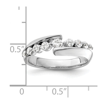 14K Weißgold Ring mit 0,5 ct. Laborgezüchteten Diamanten VS/SI+ G+ Komplett