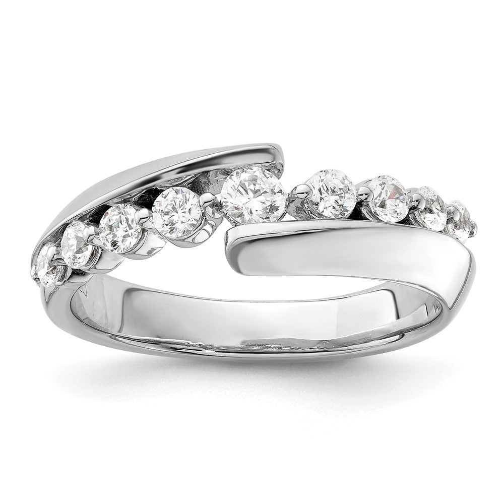 14K Weißgold Ring mit 0,5 ct. Laborgezüchteten Diamanten VS/SI+ G+ Komplett