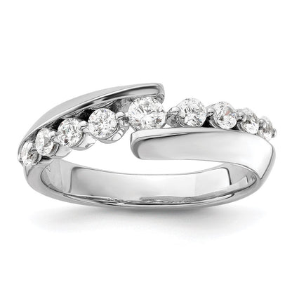 14K Weißgold Ring mit 0,5 ct. Laborgezüchteten Diamanten VS/SI+ G+ Komplett