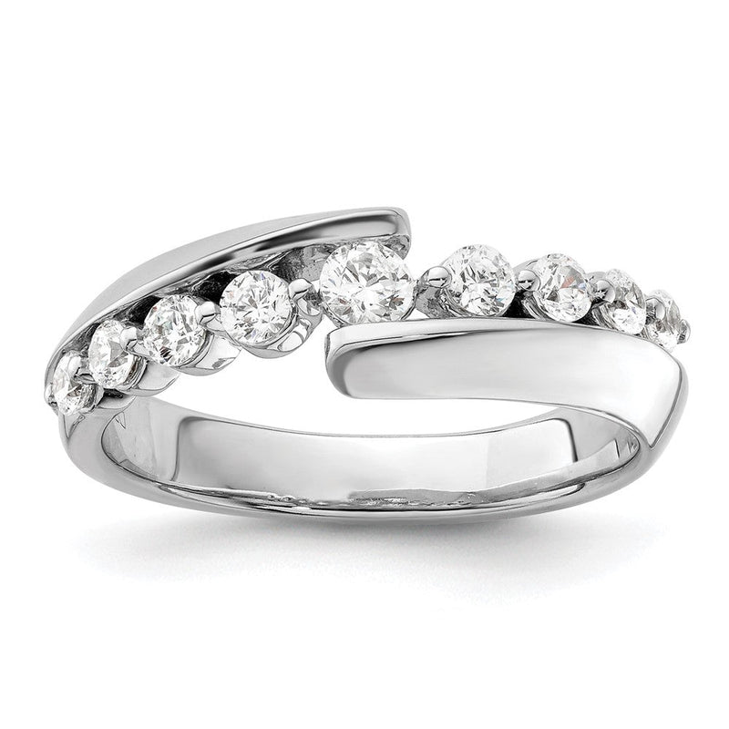 14K Weißgold Ring mit 0,5 ct. Laborgezüchteten Diamanten VS/SI+ G+ Komplett