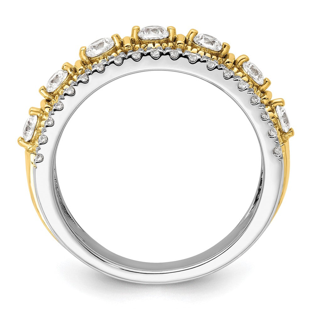 14K Bicolor Ring mit 0,875 ct. Labor gezüchteten Diamanten, VS/SI+ G+
