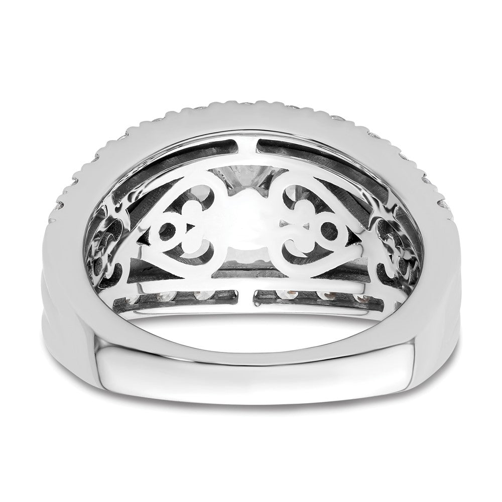 14K Weißgold Verlobungsring mit 1,375 ct. Laborgezüchtetem Diamant VS/SI+ G+ und 1,5 ct. rundem Mittelstein in Shared-Prong-Fassung
