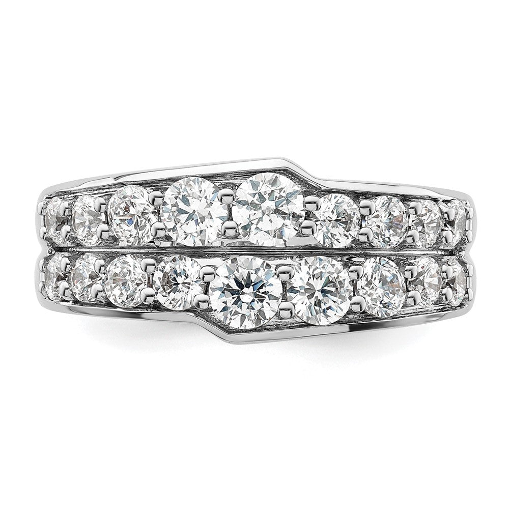 14K Weißgold Ring mit im Labor gezüchteten Diamanten VS/SI+ G+