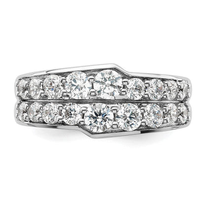 14K Weißgold Ring mit im Labor gezüchteten Diamanten VS/SI+ G+