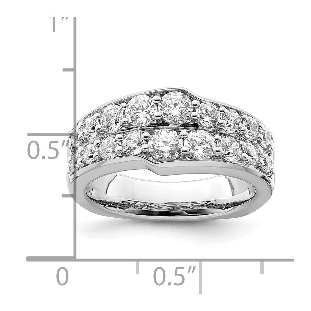 14K Weißgold Ring mit im Labor gezüchteten Diamanten VS/SI+ G+