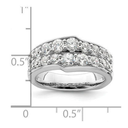 14K Weißgold Ring mit im Labor gezüchteten Diamanten VS/SI+ G+
