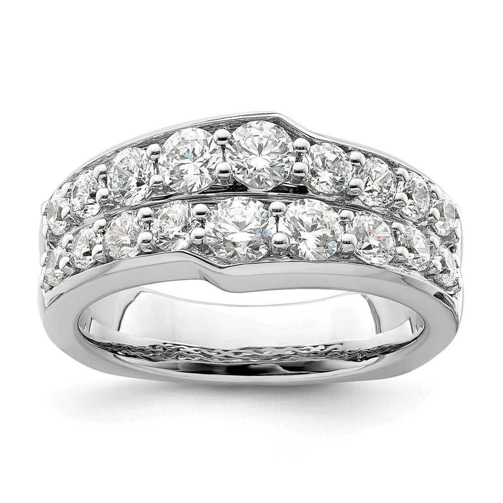 14K Weißgold Ring mit im Labor gezüchteten Diamanten VS/SI+ G+
