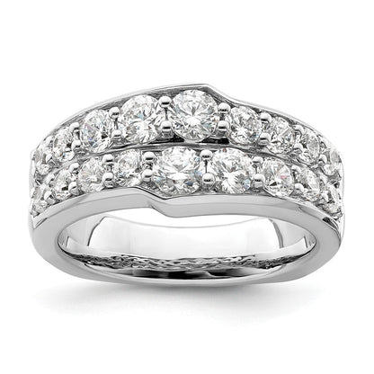 14K Weißgold Ring mit im Labor gezüchteten Diamanten VS/SI+ G+