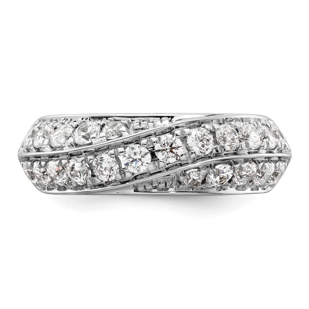 14K Weißgold Ring mit 1 ct. Laborgezüchteten Diamanten VS/SI+ G+
