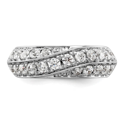 14K Weißgold Ring mit 1 ct. Laborgezüchteten Diamanten VS/SI+ G+