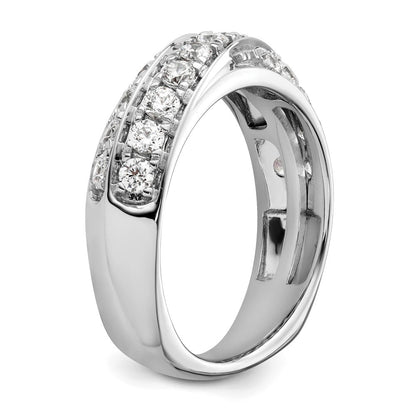 14K Weißgold Ring mit 1 ct. Laborgezüchteten Diamanten VS/SI+ G+