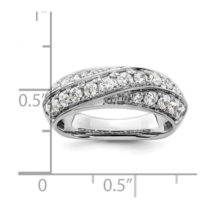 14K Weißgold Ring mit 1 ct. Laborgezüchteten Diamanten VS/SI+ G+