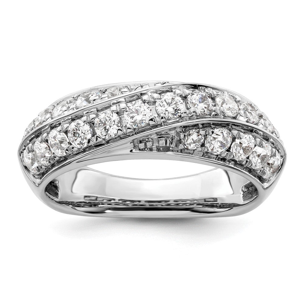 14K Weißgold Ring mit 1 ct. Laborgezüchteten Diamanten VS/SI+ G+
