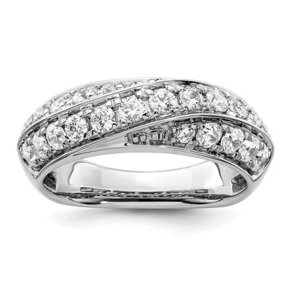 14K Weißgold Ring mit 1 ct. Laborgezüchteten Diamanten VS/SI+ G+
