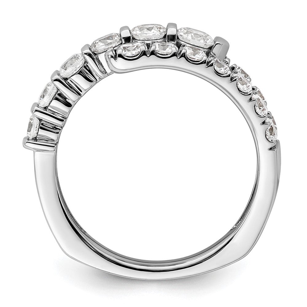 14K Weißgold Modering mit 1,375 ct. im Labor gezüchteten Diamanten, VS/SI+ G+