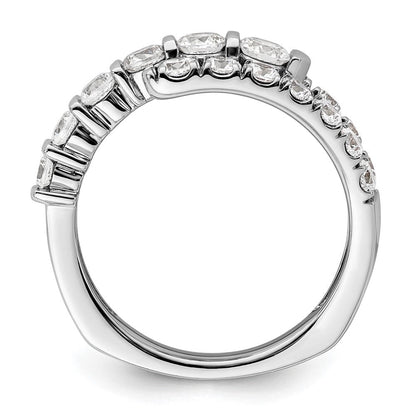 14K Weißgold Modering mit 1,375 ct. im Labor gezüchteten Diamanten, VS/SI+ G+