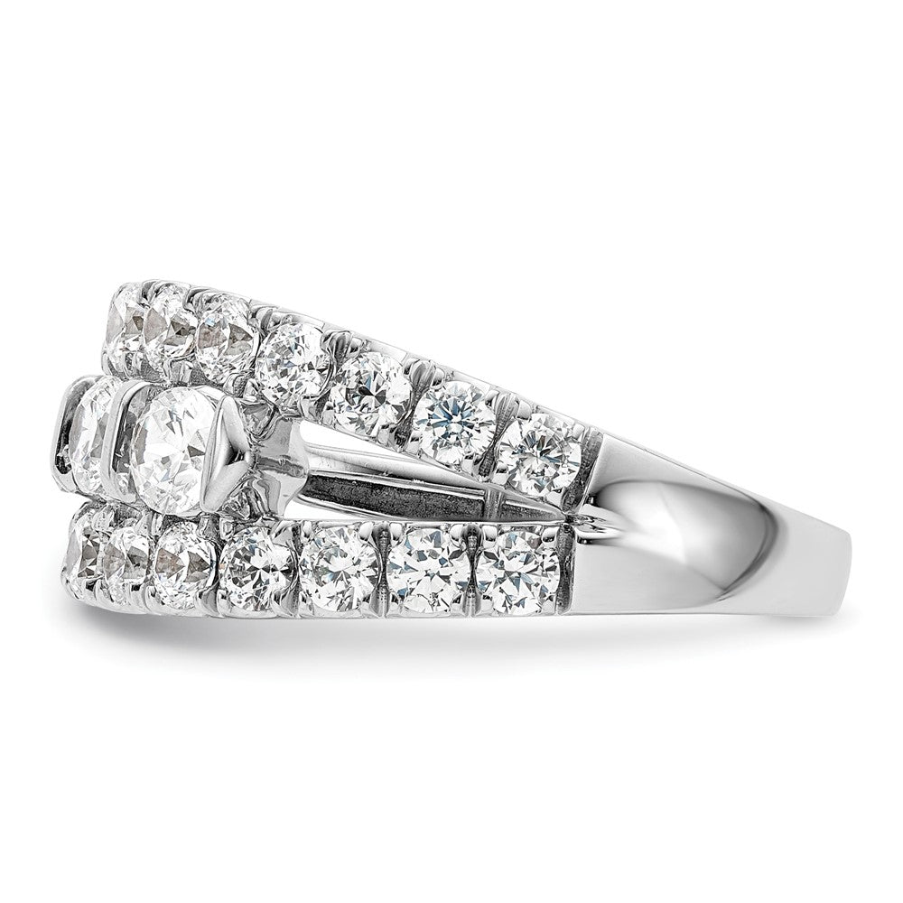 14K Weißgold Modering mit 1,375 ct. im Labor gezüchteten Diamanten, VS/SI+ G+