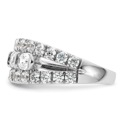 14K Weißgold Modering mit 1,375 ct. im Labor gezüchteten Diamanten, VS/SI+ G+
