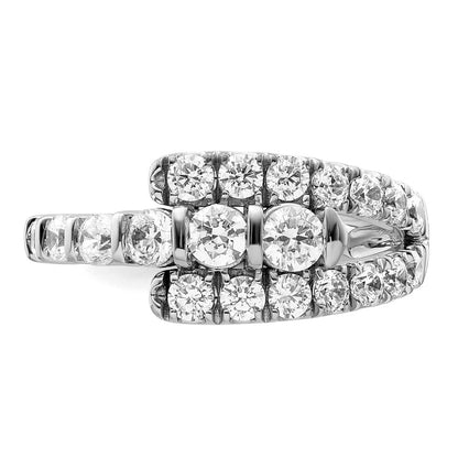 14K Weißgold Modering mit 1,375 ct. im Labor gezüchteten Diamanten, VS/SI+ G+