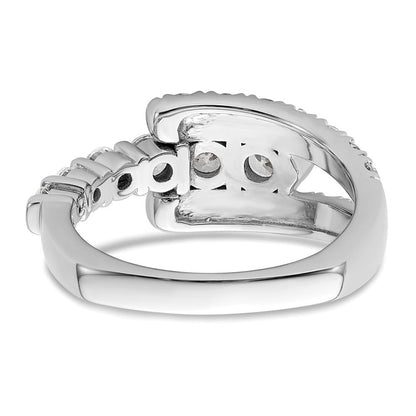 14K Weißgold Modering mit 1,375 ct. im Labor gezüchteten Diamanten, VS/SI+ G+
