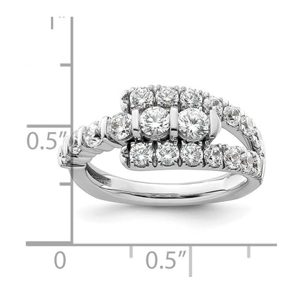 14K Weißgold Modering mit 1,375 ct. im Labor gezüchteten Diamanten, VS/SI+ G+