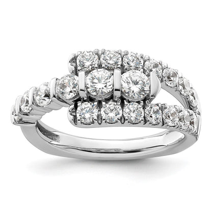 14K Weißgold Modering mit 1,375 ct. im Labor gezüchteten Diamanten, VS/SI+ G+