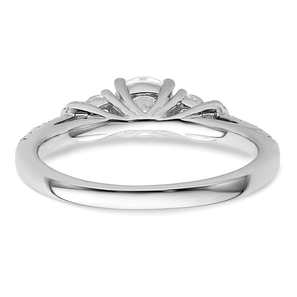 14K Weißgold Verlobungsring mit 0,5 ct. Center und 0,375 ct. Laborgezüchteten Diamanten VS/SI+ G+