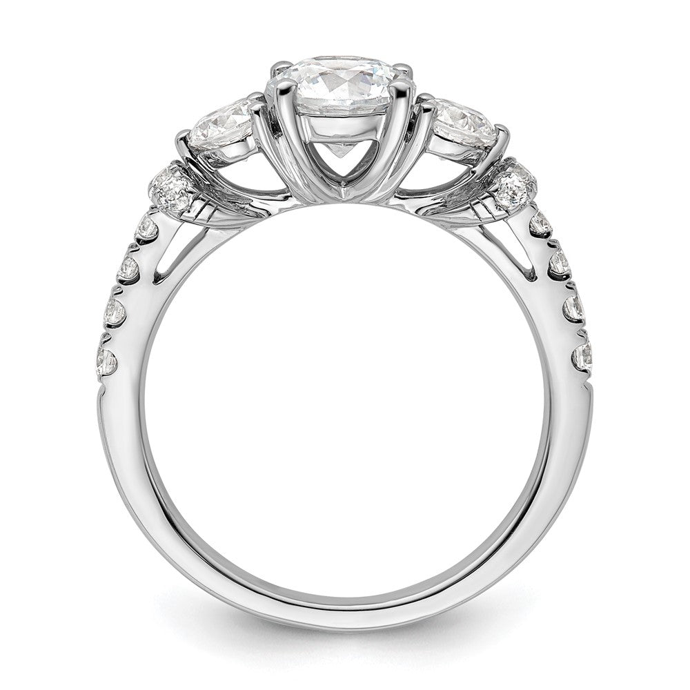14K Weißgold 0,75 ct. Laborgezüchteter Diamant VS/SI+ G+ 1 ct. Center Verlobungsring