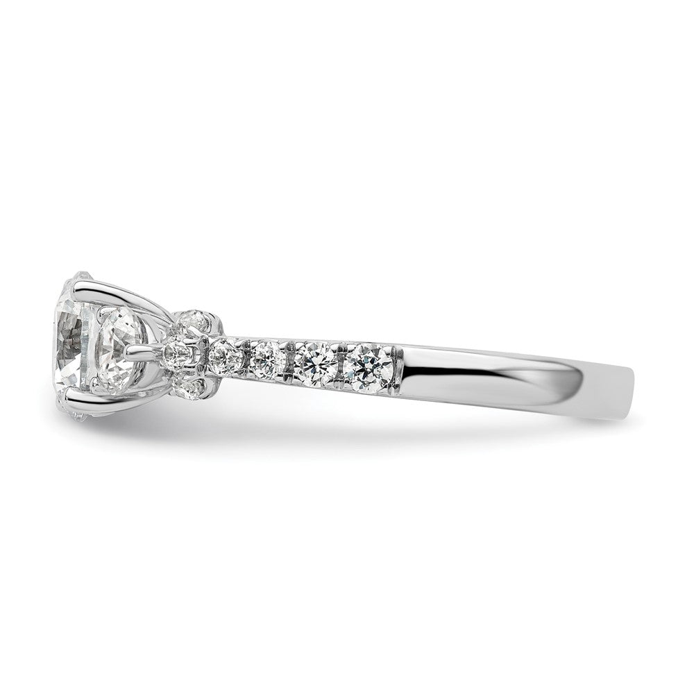 14K Weißgold 0,75 ct. Laborgezüchteter Diamant VS/SI+ G+ 1 ct. Center Verlobungsring