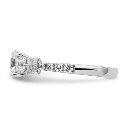 14K Weißgold 0,75 ct. Laborgezüchteter Diamant VS/SI+ G+ 1 ct. Center Verlobungsring
